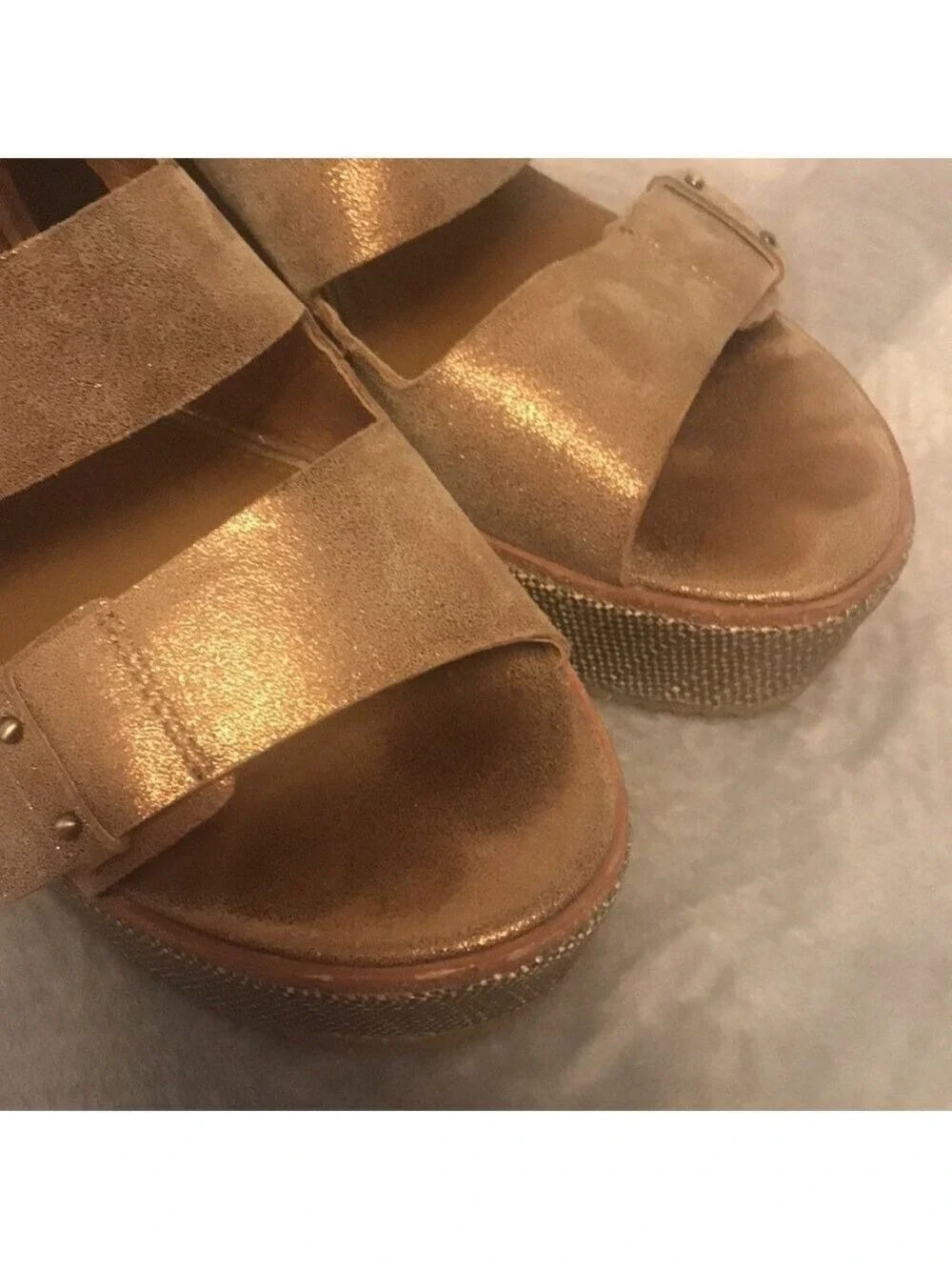 DONALD PLINER Slingback Wedge Sandals 9.5M